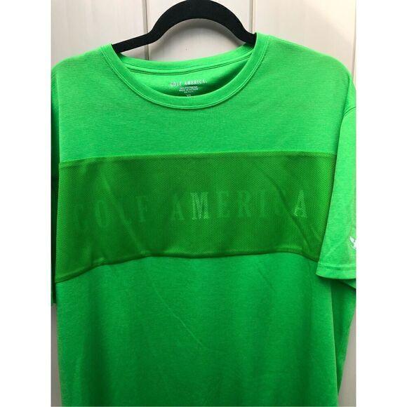 Golf America Extra Lage (XL) Bright Green Lime Neon T-Shirt - Picture 3 of 5
